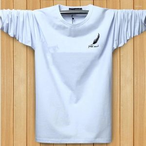 T-shirt da uomo Autunno Uomo Maglietta Manica lunga Commercio all'ingrosso Big Salse Stampa Top Intimo Casa Allentato Plus Size 6XL Tees