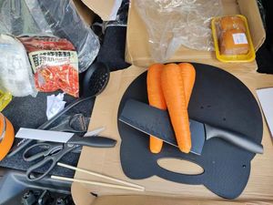 Немецкая режущая доска нож. Домашняя кухня поставляет общежитие Полное набор силиконовых санитарии из нержавеющей стали
