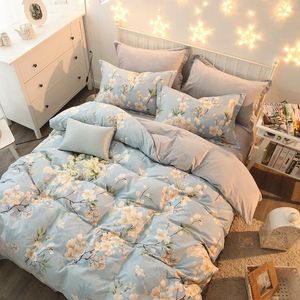 Bedding Sets 2022 Spring Fresh And Simple Set Flannel Coral Fleece Cotton Bed Linen Duvet Cover