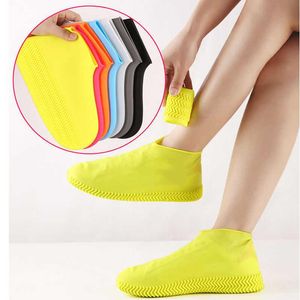 Silicone Rain Boots Waterproof Shoe Cover Water Resistant Overshoes Unisex Non-Slip Wear-Resistant Reusable Indoor Outdoor Rainy Days RRA148