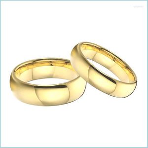 Обручальные кольца обручальные кольца классический простые золотые вольфрамовые карбиды кольцо его и годовщина пары для мужчин женское