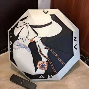 Ombrelli di design Ombrello da pioggia automatico di lusso Donna Uomo Parasole pieghevole con protezione UV