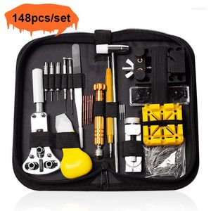 Assista kits de reparo 148pcs/conjunto kit de ferramentas relojoeiro link Removedor de pinos abridor de estojo da barra de primavera