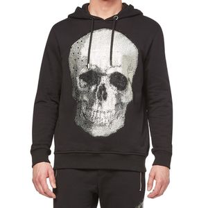 PLEIN BEAR Marke Warme Dicke Sweatshirt Hip-Hop Lose Charakteristische Persönlichkeit Schädel Pullover Strass Luxus männer Hoodie 81434