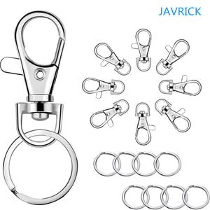 Schlüsselanhänger, Schlüsselbänder, 100 Stück, Haken mit Schlüsselringen, Clip-Haken-Ring für Schlüsselbänder, Schmuckherstellung, DIY-Bastelzubehör, 221024