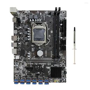 Schede madri B250C BTC Mining Scheda madre con CPU Grasso termico 12 USB a PCI-E Slot per scheda grafica LGA1151 DDR4 DIMM RAM SATA3.0