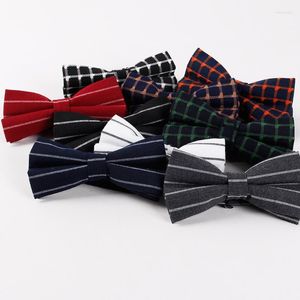 Bow Ties 2022 Casual Boutique Fashion Striped for Men Bowtie Women Party Wedding Butties Gravata Slim Custom Logo