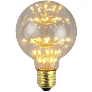 Retro Edison Ampul Led Gypsophila Havai Fişek Lambası AC85-265V 3W E27 Meteor Duş Ana Dekorasyon Sıcak Sarı