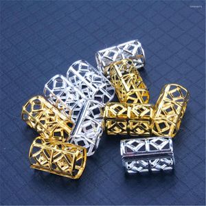 Hair Clips 20-50pcs/Lot Adjustable Braids Dreadlock Beads Braid Rings Cuff Tubes Gold Silver Bead Jewelry Accessories