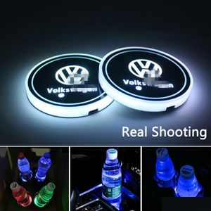 車両暖房カップ車のロゴLEDカップパッドコースターUSB充電マット発光インテリア雰囲気の装飾ライトドロップデリDHZRP用