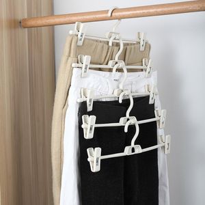 Kleiderbügel Racks Trimless Hosen Clamp Kleiderbügel Damen Kleidung Halter Artefakt Unterwäsche Rock Mehrschichtige Hängende Regal Clips Schrank