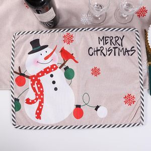 Decorações de Natal Mat Papai Noel Claus Printing Process usado para decoração