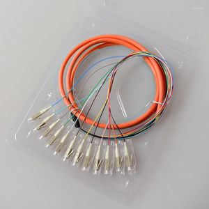 Fiber Optic Equipment 12 Core Bundle Pigtail LC Multimode Optical Patch Cord MM OM1 62.5/125 1,5 meter Factory Mindre anpassning