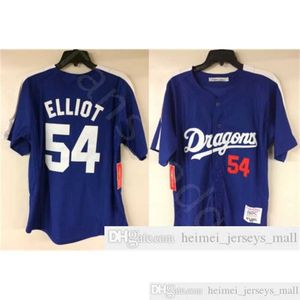 Pas cher M. Baseball Jack Elliot Chunichi Dragons Film Baseball Jersey Hommes Maillots Cousus Chemises Taille S-XXXL Expédition Rapide