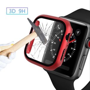 Matte Hard Cases For Watch Series 7 6 5 4 3 2 1 Cover Tempered Glass Film 360 Full Screen Protector Bumper Frame