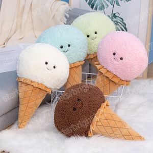 46cm Kawaii Ice Cream Plelight Pillow Toys Decora￧￣o de casa Cosc￣o de boneca de beb￪ almofada macia Presentes de anivers￡rio de brinquedos cheios de brinquedos