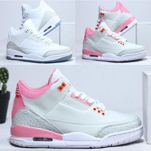 Shoes Basketball Running Middle Triple White Rust Pink Leisure Sport Sneakers Cracked Body Litchi Grain Leather Anti-skid Wear Resistance 398614-111