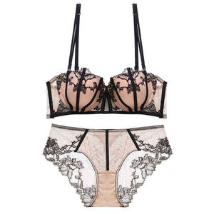 Bras Define Dotey Popsy Sexy Sutiã e Calcinha Set Push Up Fina Acolchoada Meia Copo Underwire Removível Ombro-Straps Sexy Lingerie para Mulheres T220907