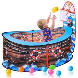 Tents And Shelters Pirate Ship Children's Tent Game House Ocean Ball Pool Indoor Toy Fence Tunnel For Kids