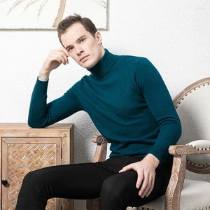 Men's Sweaters High Collar Men's Cashmere Sweater 2022 Winter Wool Thick Jumper Male Turtleneck Knitwear Pure Long Sleeve