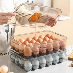 Opslagflessen automatische auto scrollen eieren rekhouder doos plastic mand container dispenser dispenser organisator kast koelkast keuken