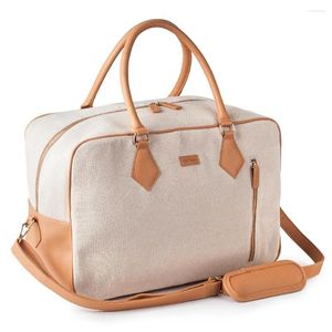 Borsone Mealivos Donna Donna Canvas Viaggio Weekender Pernottamento Borsa a tracolla a tracolla nella manica del trolley