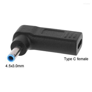 Computer Cables Right Angle DC Power Adapter Type-C Female To 4.5x3.0mm Male Plug Fit For Envy Elitebook 820 G3 G4 840