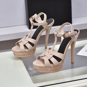 Sandal High Heels platform Sandals leather sky-high heel for women summer luxury designers Evening shoes stiletto sandal 140mm factory footwear With box