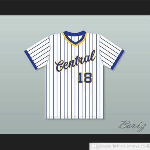 Hurtownia Dan Marino 18 Central Catholic High School White Pintriped Baseball Jersey Męskie koszulki Koszulki Rozmiar S-XXXL Szybka wysyłka