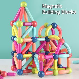 Blokken magnetische stick -bouwset kinderen diy magneet sticks balls construction game montessori educatief speelgoed voor kinderen cadeau 221024
