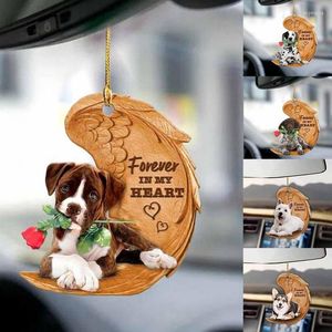 Interior Decorations Dog Decoration Pendants Car Hanging Ornament Creative Cute Forever In My Heart Accessories Drop