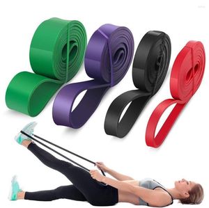 Resistance Bands Set Of 4 Natural Latex Band Pull Up Assist Stretch Mobility Power-Lifting Home Gym Workouts
