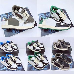 Kids 1 Basketball Shoes Candy Low Mid GS J I Infant Dark Mocha Baby 1s Pine Green Game Royal Scotts Obsidian Chicago Bred Sneakers