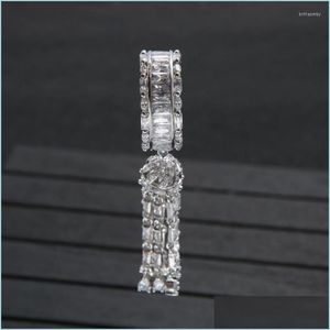 An￩is de casamento an￩is de casamento j￳ias femininas modernas feitas de zirc￴nia c￺bica anel de cauda de borda de cadeia longa para mulheres Bijoux J1883Wedding DHS7Y