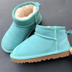 Designer Snow Boots Kids Shoes Girl Boy Genuine Leather Toddlers Boots Children Footwear Sneakers Mini low tube