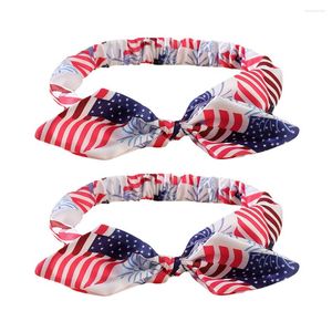 Bandanas 2pcs Independence Day Kids Fanda da cabeça Baby American Flag PO APES