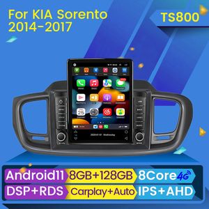 Araba DVD Radyo Multimedya Video Oyuncusu Android 11 Kia Sorento için Stereo 2015-2017 Tesla Tip Navigasyon GPS Rds No 2 Din DVD