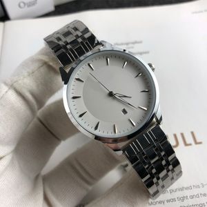Top Luxury Brand Men's Quartz Bekijk eenvoudige mode studentenbedrijf Professionals standaard 316L roestvrijstalen horloges