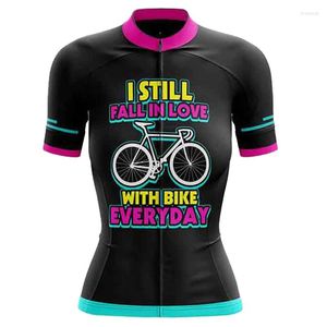 Yarış Ceket Bisiklet Bisiklet Jersey Kadınlar Kısa Kollu Mtb Top Hızlı Yaz Yolu Mountain Spor Gömlek MacAcao Ciclismo Feminino