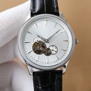 Bekijk herenhorloges 43 mm 4-pins vliegwiel automatische mechanische beweging horloges waterdichte zakelijke leer polshorloge montre de luxe