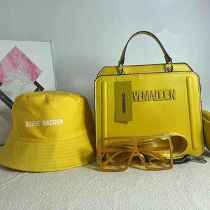 Conjunto de chapéu de balde com mulheres famosas designer bolsa de ombro corrente crossbody tote bolsa clássica bolsa de compras de luxo carteira casual capacidade bolsas