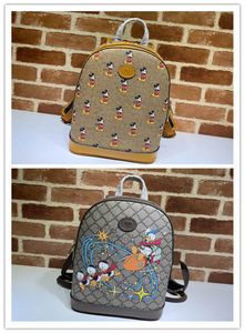 designer bag Designer Collaboration 552884 Antique Style Gold Hardware PVC Calf Daypack Backpack Size 22x29x15cm
