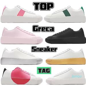 Повседневная обувь дизайнерские кроссовки мужские тренеры тройной черный белый писатель розовый золото зеленый серебряный серебряный роскошной мода Low 2022 Top Greca Greca Sneaker Mens 005