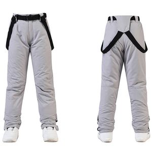 Calças de bombeiro -30 -30 Warm UNSEX Mulher e masculino Inverno de neve de inverno Esportes ao ar livre Corrente de snowboard Snowboard Bibs de esqui à prova de vento à prova d'água L221025