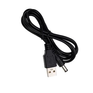 Cabos de alimentação 1M 2A Porta USB para 5,5 x 2,1 mm 5V DC Barrel Jack Conector Cabo de fio