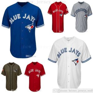 Camisas de beisebol de 2019 masculinas, femininas e infantis azuis em branco, sem nome, sem número, branco, cinza, cinza, azul, vermelho, dia do Canadá, verde, saudação ao serviço, camisa