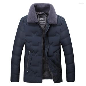 Men's Down Winter Jacket High Quality Fashion Business Fur Collar Pure Color Slim Duck Male Size S-7XL