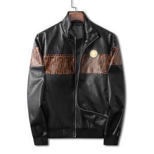 Biker-Lederjacke für Herren, mit Reißverschluss, kurz, Hip-Hop, lässig, Outdoor-Sport, Designer-Motorradmantel, schwarze Biker-Buchstaben, modische Luxus-Fitnesskleidung, M-3XL # 99