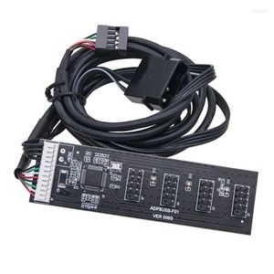 USB2.0 9-poliger Header 1 bis 4 Verlängerungs-Hub-Splitter-Adapter-Konverter USB-Stecker 20 cm 9-poliges internes Kabel Mainboard