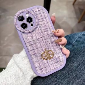 الحالات الهاتفية الفاخرة لـ iPhone 14 Pro Max Plus 13 12 11 XS XR Designer Pink Purple Wool Jetting Phonecase Cover Cover Cover New New